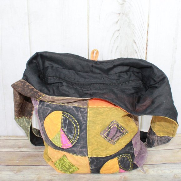 Women's Patchwork Boho Crossbody Shoulder Bag - Picture 9 of 12